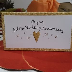 Golden wedding anniversary mugs